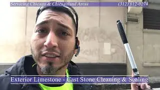 Exterior Limestone - Cast Stone Cleaning & Sealing