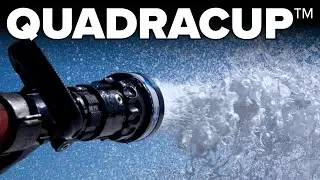 QuadraCup&trade; Selectable Flow Handline Nozzle With Built-In Foam Aspiration for Firefighting