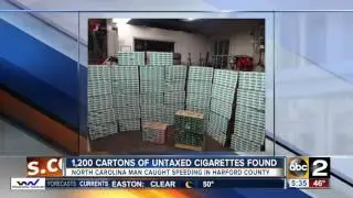 Police: 1200 untaxed cigarette cartons seized on I-95