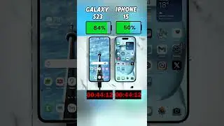 Galaxy S23 vs iPhone 15 ⚡Charging Test &ndash; Who's the Real Fast Charger? 🚀#shorts #viralvideo