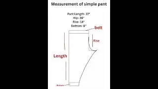measurement of simple pant #shortsfeed #shorts #pant #pantcutting #measurement #kurtipantset