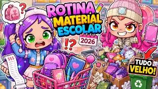 ROTINA MATERIAL ESCOLAR 2026 📚 | AVATAR WORLD