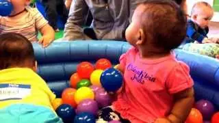 Awe right, Londyn's first time in the ball pit. This was her first baby sensory class! 7 months!