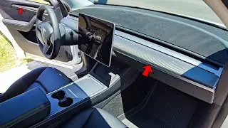 Tesla Model Y/3 - Real Carbon Fiber - Dash & Door Trim Covers