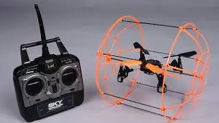 SkyWalker RC Flying Roller Caged Ball   Land & Air Remote Control Quadcopter Sky Walker
