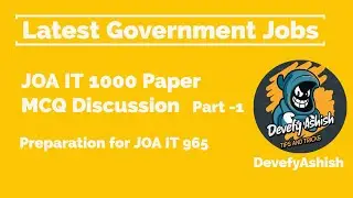 JOA IT 1000 Computer Questions | JOA IT 965 Preparation | JOA IT 965 Syllabus | JOA IT 965 Part-1