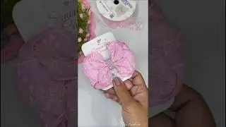 Pink Lace Bow Hair Clip 🎀 | Handmade Baby Hair Accessories | DT Elysia Handmade#ribbonbow#shortsfeed