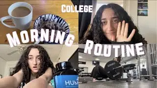 College Morning Routine | Healthy breakfast, Working out, Skincare
