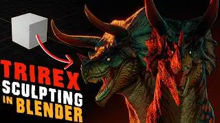 I Sculpted a Dangerous Hybrid Dinosaur/Dragon in Blender Time-lapse