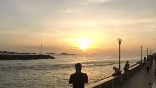 Beautiful Sunset Malpe Padukere Beach/Bridge, Udupi ,Karnataka.