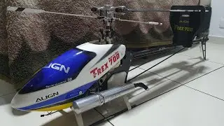 MONTAGEM E MANUTENÇÃO COMPLETA DO T-REX 700NITRO FLYBAR,  TUDO NOVO , MOTOR OS 91 ZERADO, PIPA ZERA.
