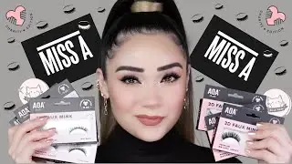 SHOPMISSA NEW 3D FAUX MINK NATURAL LASHES : TRY ON HAUL !!