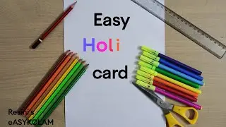 How to make Holi Card 2022 | Holi Card | Holi greeting card | Holi Card Making Ideas|DIY holi card