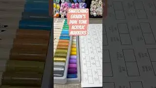 Swatching Grabie Dual Tone Acrylic Markers #artsupplies #asmr #unboxing #acrylicmarkers #swatches
