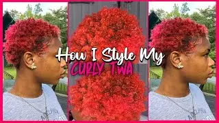 HOW I STYLE MY CURLY TWA | 2 STYLES