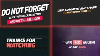 Top 5 You Tube Thanks For Watching Template ( OutroTemplate) For Free No Copyright