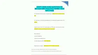 EVERY SEMI HARD QUESTION ON NEVADA DMV PRACTICE PERMIT TEST 100 PASS11