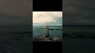 DJI Mini 2. Cast Iron Lighthouse at low tide, Whiteford Point, Gower South Wales