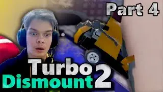 THE CAR STUCK THROUGH THE WALL! | Turbo Dismount 2 - Part 4