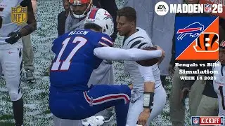 Madden 26 Cincinnati Bengals vs Buffalo Bills WEEK 14 Simulation 2025 PS5 Game Play