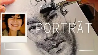 Porträts in Kohle und Rötel | Kunst Vlog