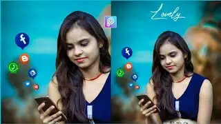 New Hd Quality Manipulation Photo Editing | Social media Icons Flying | girl photo Manipulation Edit