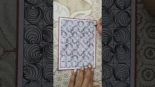 Easy spiral Doodle art #doodle #zentangle #easy #spiral #illusion #art #square #short video #shorts
