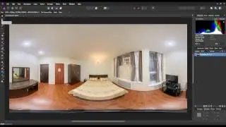 Step-by-step workflow of finalizing 360x180 pano