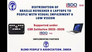 BDO RISE CSR Initiative | Empowering Persons with Blindness through Braille Refresher Technology