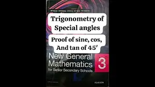12  Trigonometry of Special Angles 45&deg; | Exact Values in Surds | Maths for WAEC, JAMB & NECO