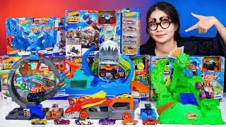 Hot Wheels Collection Unboxing Review ASMR | Hot Wheels Dragon Launch Transporter Playset