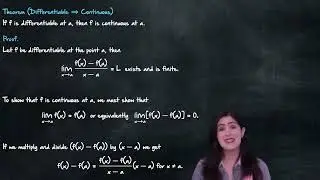 7.4 Differentiable functions are continuous