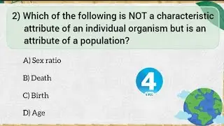 NEET Biology MCQs | Population Attributes | Organisms And Populations 