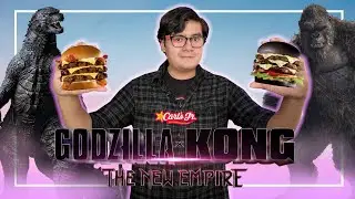 PROBAMOS LAS HAMBURGUESAS DE GODZILLA Y KONG DE CARLS JR 🍔🍟  | El Tio pixel