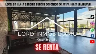 Local en RENTA a media cuadra del cruce de AV PATRIA y BEETHOVEN