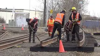 CN Workers Putting a Track Together Near the Edson Subdivision