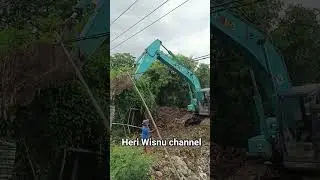 excavator cobelco naikan kabel #excavator #kdm #normalisasi