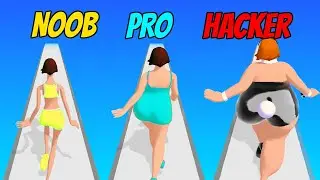 Noob vs Pro vs Hacker in Body Race