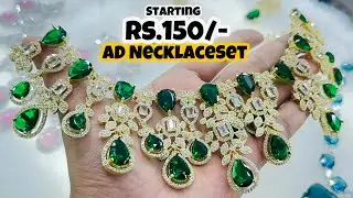 ₹150/- American Diamond Jewellery| Ad Jewellery Wholesale Market Sadar Bazar in Gurgaon #adjewellery