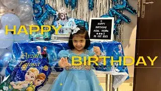 Ayzal&rsquo;s birthday || how to decor Elsa Frozen Birthday at home || reasonable birthday party at home