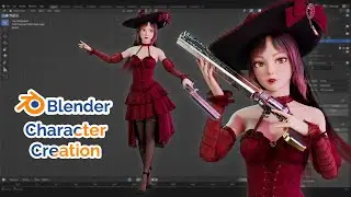 3D Character Making in Blender - Revolver Lady