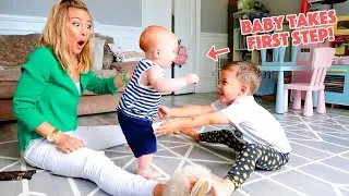 BABY TAKES FIRST STEPS!