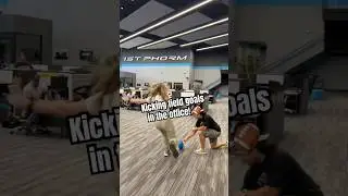 Kicking field goals in the office! 🏈 #football #challenge