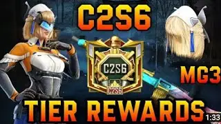 C2S6 TIER REWARDS | FREE MG3 SKIN | C2S6 GOLD TIER OUTFIT | CYCLE 2 SEASON 6 | ROYALPASS M11, M12 ❤️