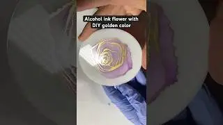 Alcohol ink flower #flowerpainting #diyink #alcoholink