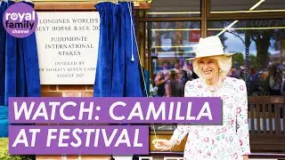 WATCH: Joyous Queen Camilla Unveils a Plaque at York Racecourse for Ebor Festival