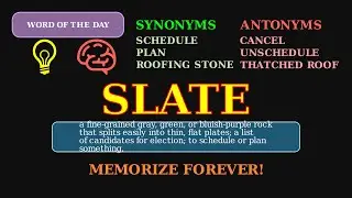 Slate: Word of the Day 🪨 | Rock, List, & Schedule!