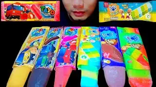 ASMR ICE CREAM PADDLE POP🌈🩷UPIN DAN IPIN, TRICO, FRUITY TOWER, CHOCO MAGMA, TAYO NANAS,TAYO SEMANGKA