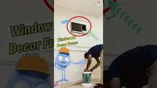 How to Install Window AC Decor Frame #youtubeshorts #ytshorts #AC #interiordesign #woodworking