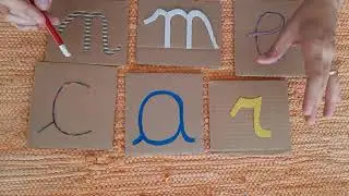 Lettere smerigliate Montessori fai da te